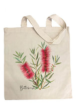 Load image into Gallery viewer, Australian Native Flower Design, Perfect Gift Idea - Red Bottlebrush Tote Bag &amp; Scarf Set
