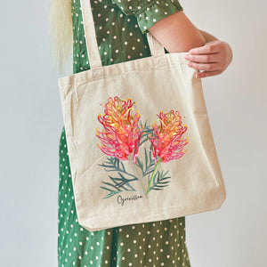 AGCB1003: Grevillea Cotton Tote Bag