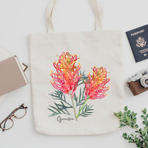 AGCB1003: Grevillea Cotton Tote Bag