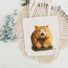 Load image into Gallery viewer, AGCB1006: Wombat Cotton Tote Bag
