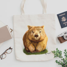 Load image into Gallery viewer, AGCB1006: Wombat Cotton Tote Bag
