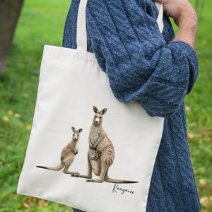 AGCB1009: Kangaroo Cotton Tote Bag