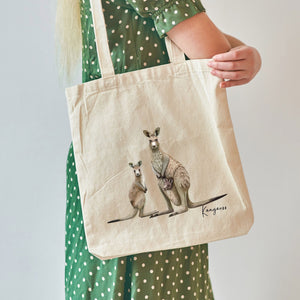 AGCB1009: Kangaroo Cotton Tote Bag