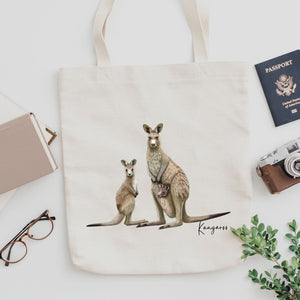 AGCB1009: Kangaroo Cotton Tote Bag