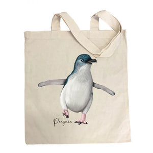 Chill & Charm Penguin Scarf & Tote Bag Set | White