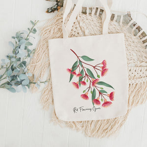 AGCB1014: Red Flowering Gum Cotton Tote Bag