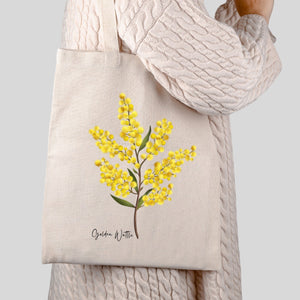 AGCB1015: Golden Wattle Cotton Tote Bag