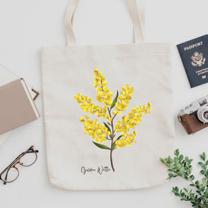 AGCB1015: Golden Wattle Cotton Tote Bag