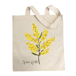 Warmth & Joy Golden Wattle Scarf & Tote Bag Set | White