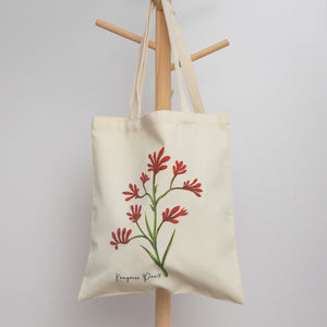 AGCB1016: Kangaroo Paws Cotton Tote Bag