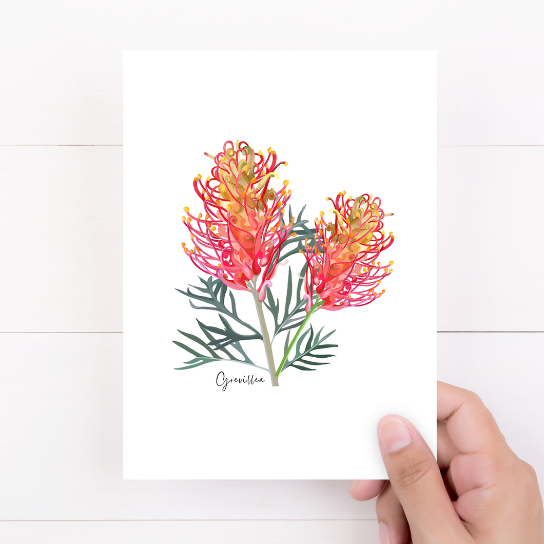 AGCC1000: Grevillea Flower Card