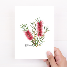 Load image into Gallery viewer, AGCC1001: Red: Bottlebrush Flower Card
