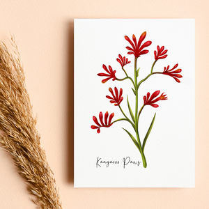 AGCC1006: Kangaroo Paw Flower Card