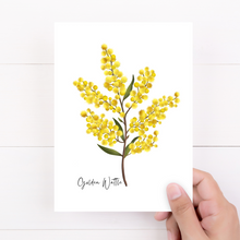 Load image into Gallery viewer, AGCC1007: Golden Wattle Flower Card
