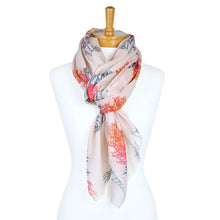 Load image into Gallery viewer, AGCS1001: Beige: Grevillea Flower Scarf
