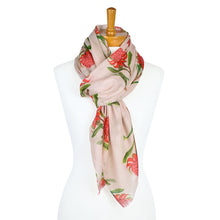 Load image into Gallery viewer, AGCS1008: Beige: Waratah Flower Scarf
