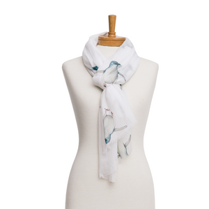 AGCS1013: White: Penguin Scarf