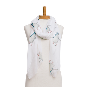 AGCS1013: White: Penguin Scarf