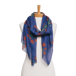 AGCS1018: Navy: Kangaroo Paws Scarf