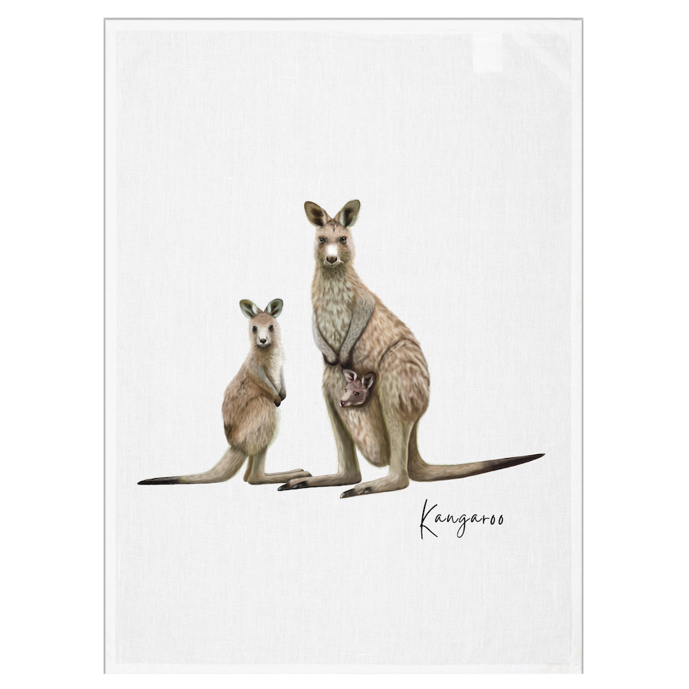 AGCT1009: Kangaroo Tea Towel