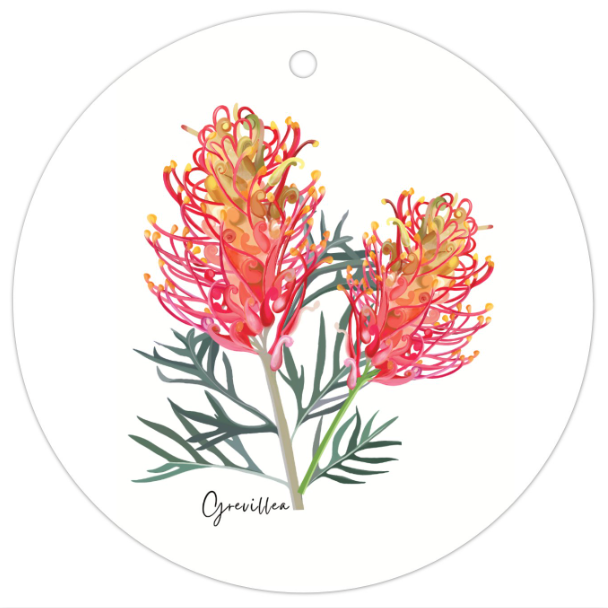 AGCTA1000: Grevillea Flower Gift Tag