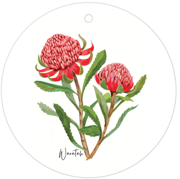 AGCTA1003: Waratah Flower Gift Tag