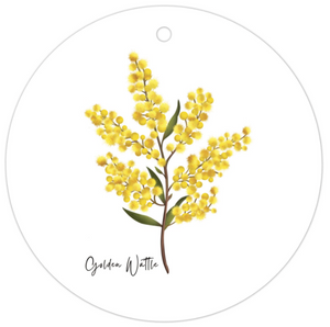 AGCTA1007: Golden Wattle Flower Gift Tag