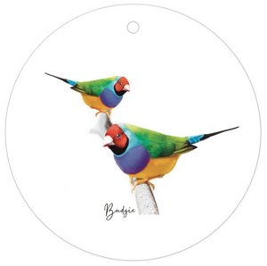 AGCTA1015: Gouldian Finch Bird Gift Tag