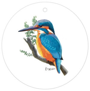 AGCTA1018: Blue: Kingfisher Bird Gift Tag