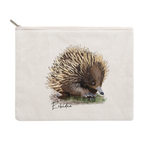 AGCZP1010: Echidna Cotton Zipper Pouch