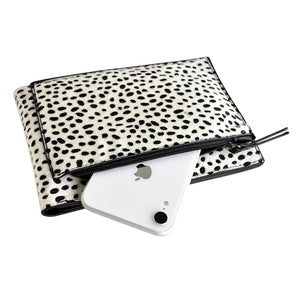 THSB1008: White: Animal Print Cross Bag