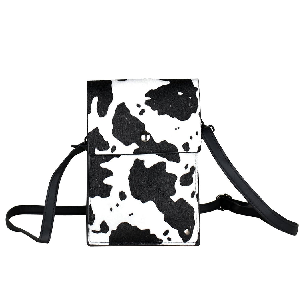 THSB1008: White: Animal Print Cross Bag