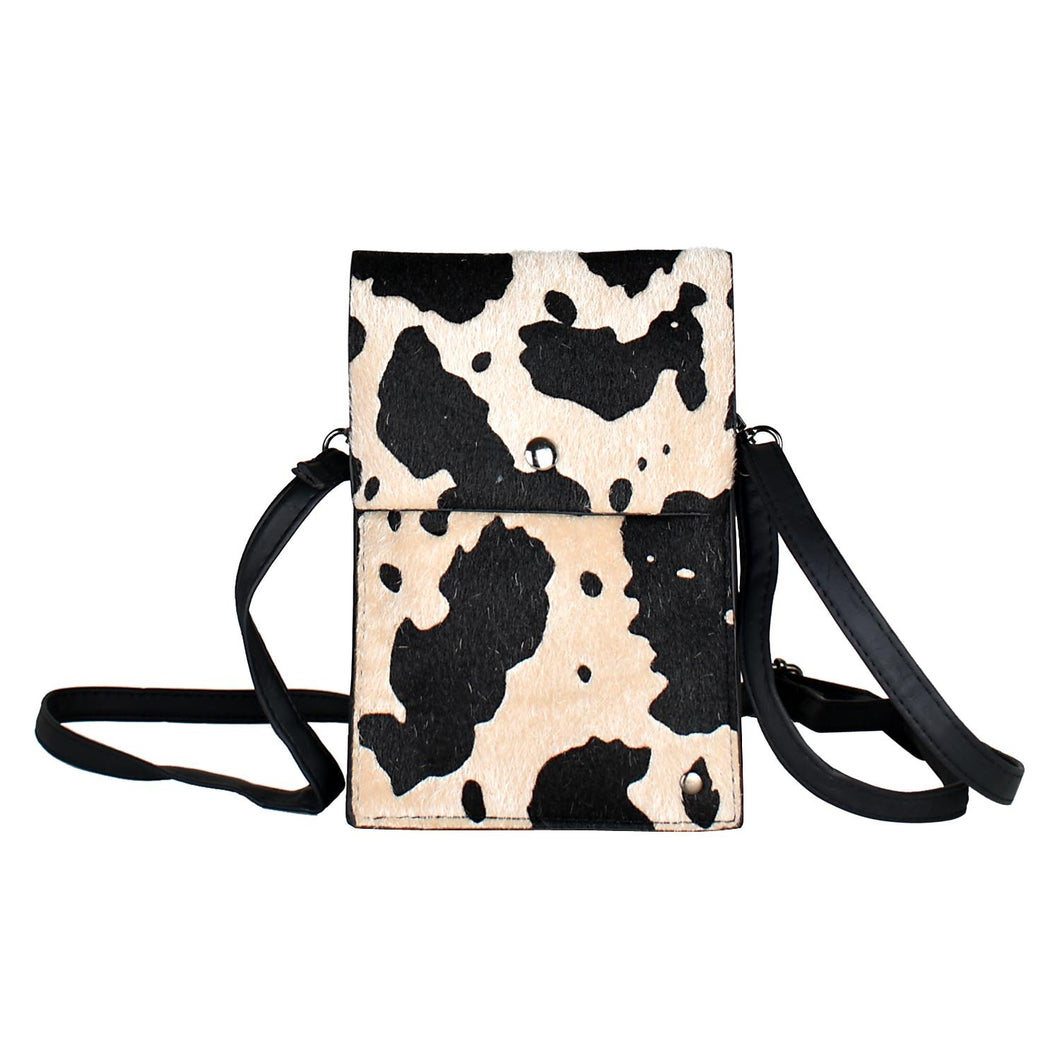 THSB1009: Brown: Animal Print Cross Bag