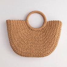 Load image into Gallery viewer, THSB1036: Brown: Medium Half Moon Basket Bag
