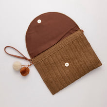 Load image into Gallery viewer, THSB1038: Brown: Envelope Weave Cross Bag
