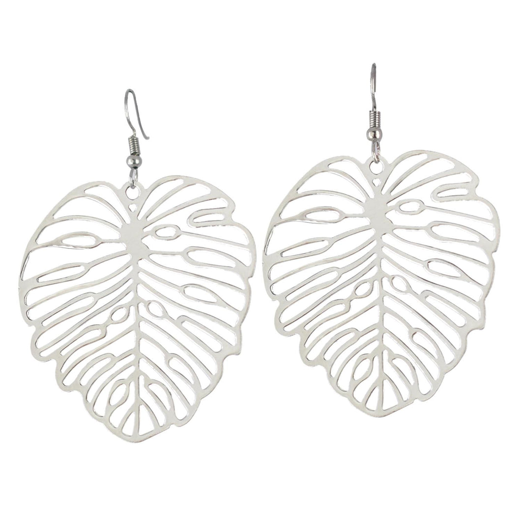 THSE1047: Silver: Leaf Earrings