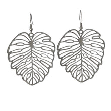 Load image into Gallery viewer, THSE1048: Black: Leaf Earrings
