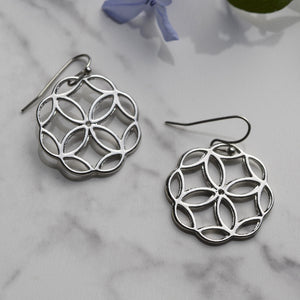 THSE1056: Silver: Zena Earrings