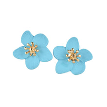 Load image into Gallery viewer, THSE1071: Powder Blue: Flower Petals Earrings
