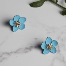 Load image into Gallery viewer, THSE1071: Powder Blue: Flower Petals Earrings
