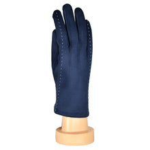 Load image into Gallery viewer, THSG1047: Navy: Stitching Pattern Gloves
