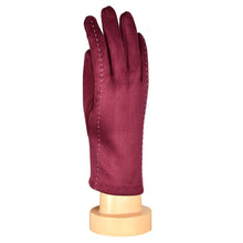 Load image into Gallery viewer, THSG1050: Wine: Stitching Pattern Gloves
