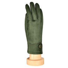 Load image into Gallery viewer, THSG1058: Olive: Big Button Cuffed Gloves
