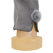 Load image into Gallery viewer, THSG1066: Grey: Fur Pom Pom Gloves
