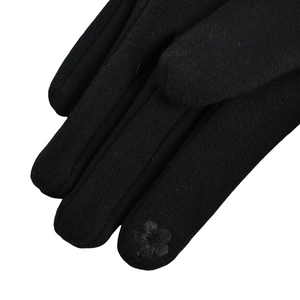 THSG1084: Black: Flat Bow Gloves