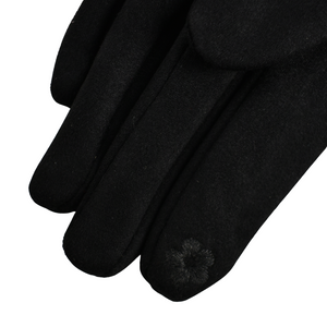 THSG1086: Black: Curved Trim Gloves