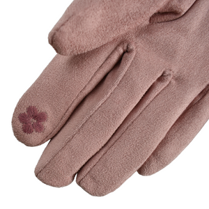 THSG1091: Pink: Faux Fur Double Layer Gloves