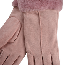 Load image into Gallery viewer, THSG1091: Pink: Faux Fur Double Layer Gloves
