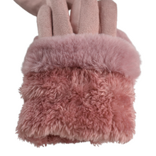 Load image into Gallery viewer, THSG1091: Pink: Faux Fur Double Layer Gloves
