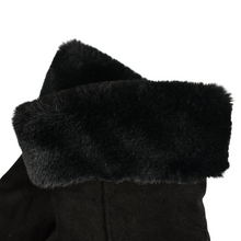 Load image into Gallery viewer, THSG1093: Black: Faux Fur Double Layer Gloves
